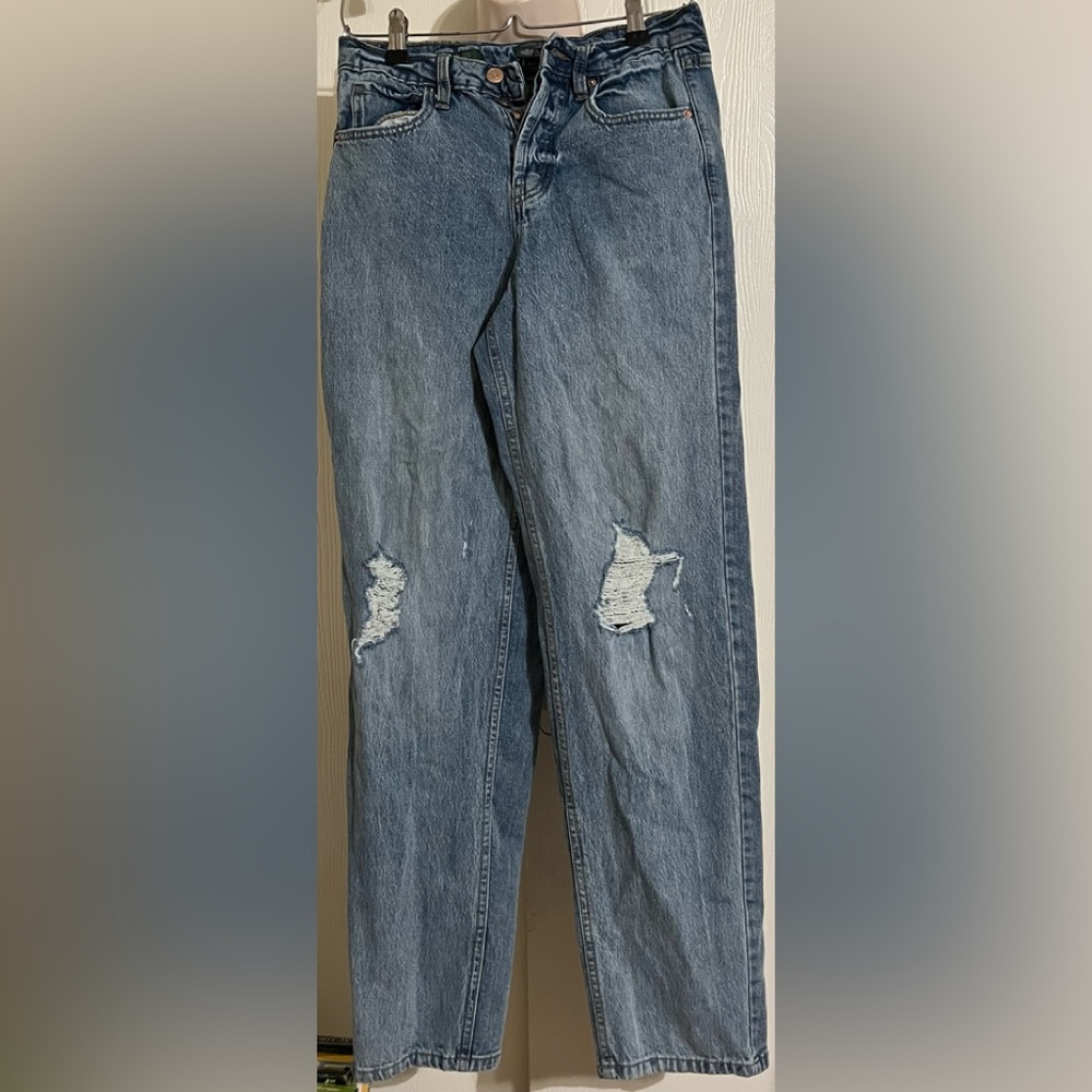 Wild Fable Light Blue Distressed Straight Jeans